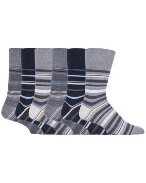 Gentle Grip 6 Pairs Non Elastic Socks - Grey