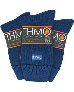 THMO Fleece Gevoerde Winter Thermische Sokken - Blauw