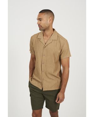 Brave Soul Regular Fit Revere Collar Button-Up Shirt - Green