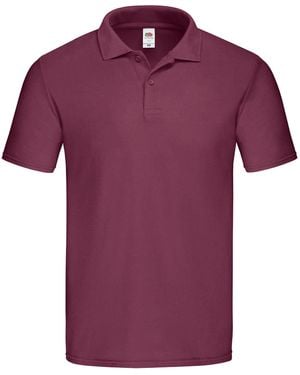 Fruit Of The Loom Origineel Piqué Poloshirt (bourgondië) - Paars