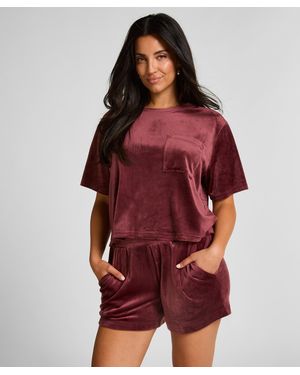 Hunkemöller Velvet Pocket Shorts - Red