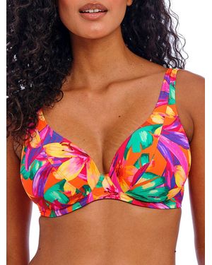 Freya Sun Haze High Apex Bikini Top - Red