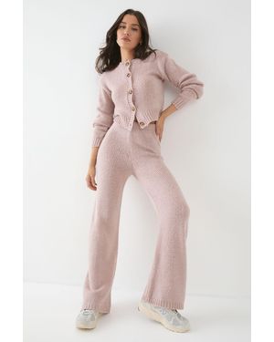MissPap Cosy Button Down Cardigan And Trouser Co Ord - Pink