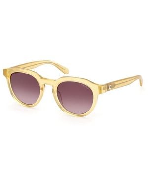 Guess Gu7760 Round Sunglasses - Pink