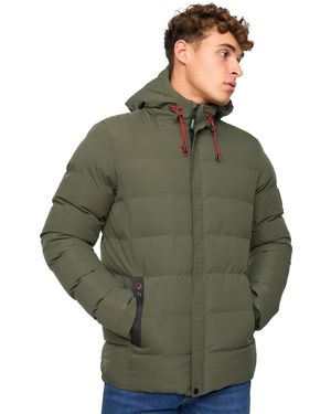 Crosshatch Kampleys Embossed Padded Jacket - Green