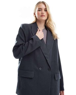 Vero Moda Tailored Herringbone Co-Ord Blazer - Blue