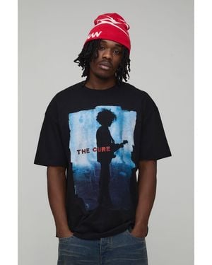 BoohooMAN Tall Oversized The Cure License Printed T-Shirt - Blue