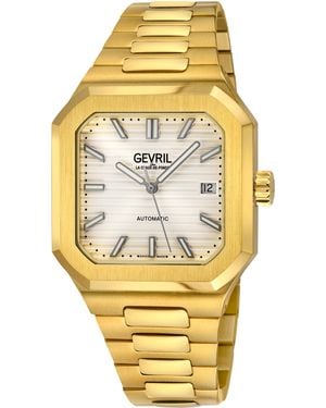 Gevril Grand Concourse Swiss Automatic Sa100 Decorated Movement With Custom Rotor Cotes De Geneve And Perlage Finishing Watch - Metallic