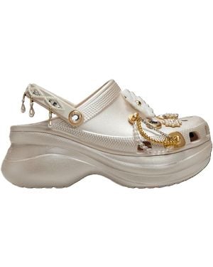 Crocs™ Bedazzled Platform Shuv Clogs - Grey