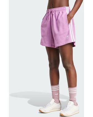 adidas 3-Stripes French Terry Shorts - Pink