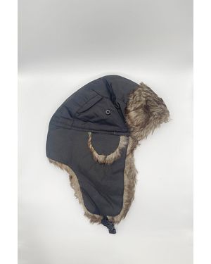 SVNX Tapper Hat With Faux Fur Lining - Black