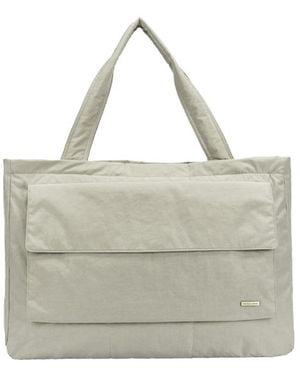 Smith & Canova Oversized Landscape Nylon Tote - Grey