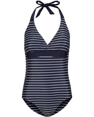 Regatta Ladies Flavia Ii Stripe One Piece Swimsuit - Blue