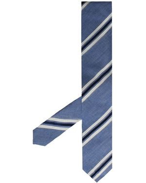 Hackett Printed Novelty Stripe Ties - Blue