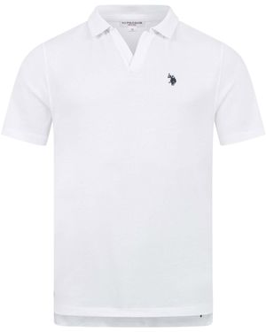 U.S. POLO ASSN. Poloshirt Met Open Kraag - Wit