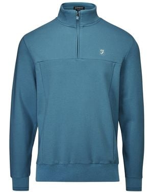 Farah Tisdale Regular Fit Long Sleeve Sweatshirt - Blue