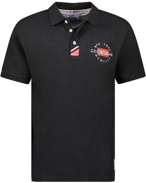 GEOGRAPHICAL NORWAY Short-Sleeved Polo Shirt Sy1358Hgn - Black