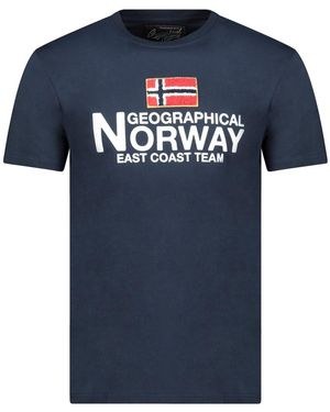 GEOGRAPHICAL NORWAY Tee Ss Jacky Shirt - Blauw