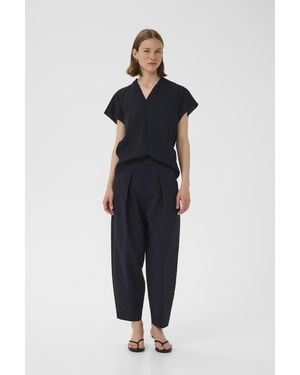 Inwear Blouse Met Korte Mouwen Adeliaiw Regular Fit Dark Blue - Blauw