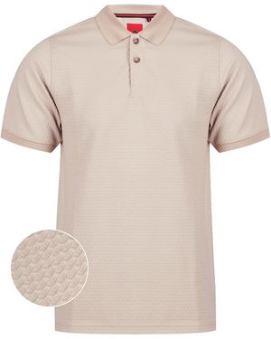 Luke 1977 Izalco Waffle Jacquard Textured Polo - Natural