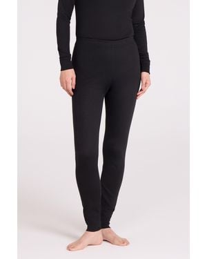 Mountain Warehouse 'Talus' Thermal Base Layer Trousers High Wicking Quick Dry Winter Trousers Cotton - Black