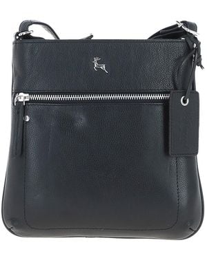 Ashwood Leather 'Edinburgh' Real Crossbody Bag - Black