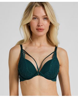 Hunkemöller Isadora Padded Underwired Push-Up Bra - Green