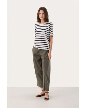Part Two T-Shirt Regular Fit And Stripe - Naturel