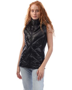 DKNY Hooded Puffer Vest - Blauw