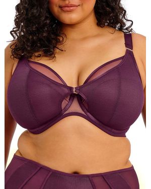 Elomi Kintai Underwired Plunge Bra Blackberry - Purple