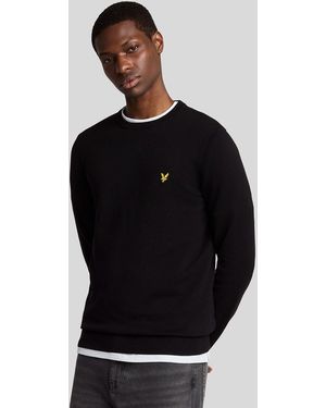Lyle & Scott Cotton Crew Neck Jumper - Black