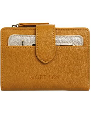 Weird Fish Tabytha Plain Vegan Leather Coin Purse (Deep Amber) - Multicolour