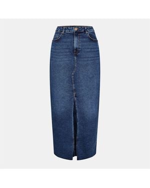 Pieces Skirt Midi Pencil - Blue