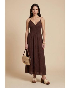 Urban Bliss Metallic Maxi Dress - Natural