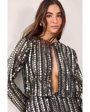 Nasty Gal Beaded Jacket - Black