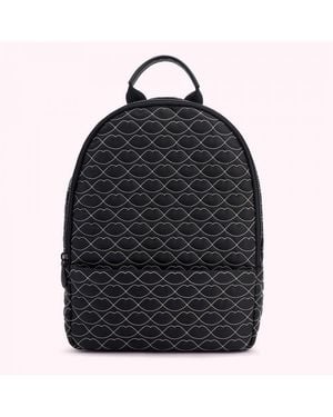 Lulu Guinness Quilted Lips Tony Backpack - Black