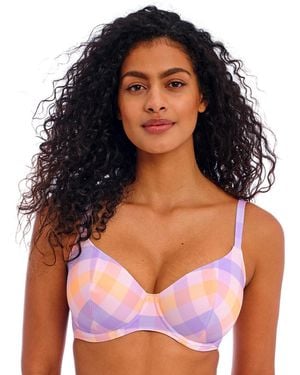 Freya Harbour Island Plunge Bikini Top - Blue