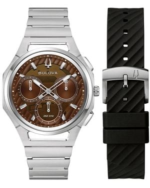 Bulova Curv Watch 96K117 Stainless Steel - Metallic