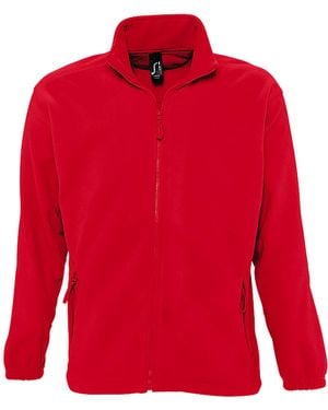Sol's North Full Zip Outdoor Fleece Jacket - Red