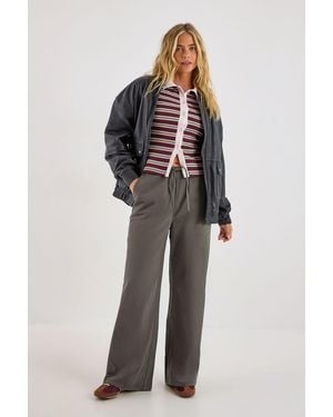 Nasty Gal Wide Leg Cargo Trousers - Green
