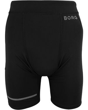 Björn Borg Running Short Tights With Reflective Strip - Black