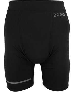 Björn Borg Running Short Tights With Reflective Strip - Black