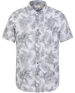 Mountain Warehouse Tropical Monstera Leaf Shirt () Cotton - Grey