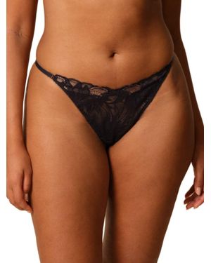Gossard Lace Soirée Thong - Brown