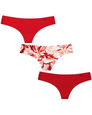 Under Armour 3-Pack Pure Stretch Thong - Red