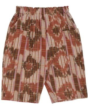 South2 West8 West Army String Short Ikat Shorts/Mini Shorts - Brown