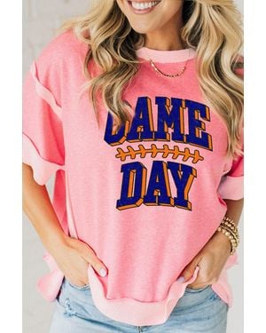 Azura Exchange Game Day Graphic Tee - Pink
