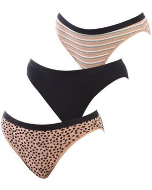 DIM Pack-3 Knickers Slips Coton Strech D4C17 - Multicolour