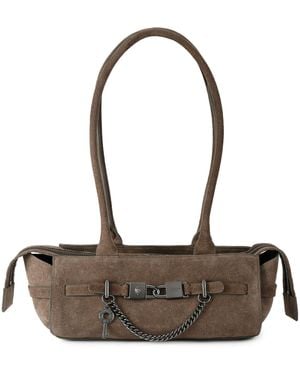 Kurt Geiger Suede Kingsley Eastwest Sh Bag - Grey