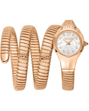 Just Cavalli Snake 316L Stainless Steel Watch - White
